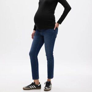 Gap Maternity Inset Panel Skinny Dark Wash Denim Jeans